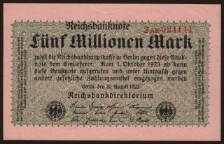 5.000.000 Mark, 1923