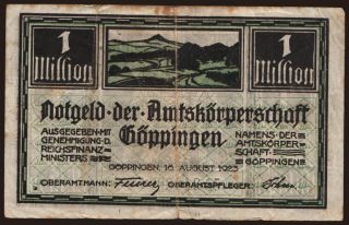 Göppingen/ Amtskörperschaft, 1.000.000 Mark, 1923