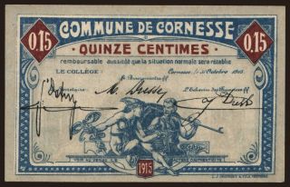 Cornesse, 15 centimes, 1915