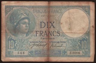 10 francs, 1916