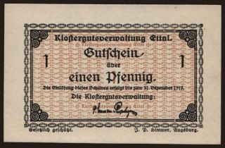 Ettal/ Klostergutsverwaltung, 1 Pfennig, 1919