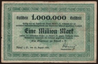 Adorf/ Stadt, 1.000.000 Mark, 1923