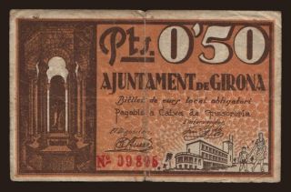 Girona, 50 centims, 1937