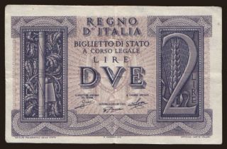2 lire, 1939