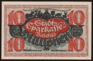 Bielefeld/ Stadt, 10.000.000 Mark, 1923