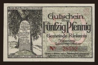 Rinkenis/ Gemeinde, 50 Pfennig, 1920