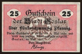 Goslar, 25 Pfennig, 1917