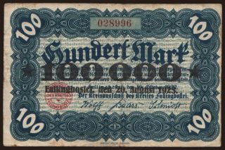 Falllingbostel/ Kreis, 100.000 Mark, 1923