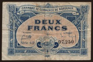 Bordeaux, 2 francs, 1920
