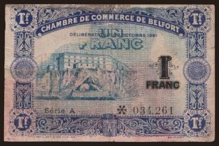 Belfort, 1 franc, 1921