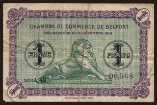 Belfort, 1 franc, 1918