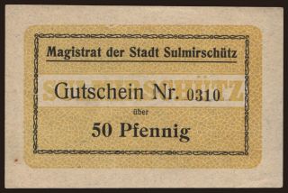 Sulmirschütz(Sulmierzyce),
/ Magistrat, 50 Pfennig, 1914