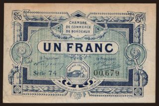 Bordeaux, 1 franc, 1917