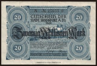 Frankfurt a M./ Stadt, 20.000.000 Mark, 1923