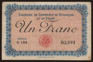 Besancon et de Doubs, 1 franc, 1920