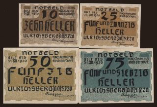 Ulrichsberg, 10, 25, 50, 75 Heller, 1920