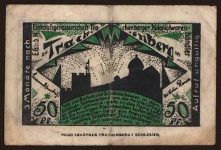 Trachenberg/ Einkaufsgen. d. Kolonialwarenhändler, 50 Pfennig, 1921