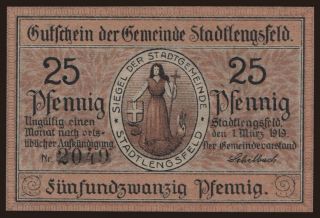 Stadtlengsfeld, 25 Pfennig, 1919