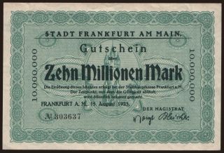Frankfurt a M./ Stadt, 10.000.000 Mark, 1923