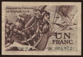 Bordeaux, 1 franc, 1921