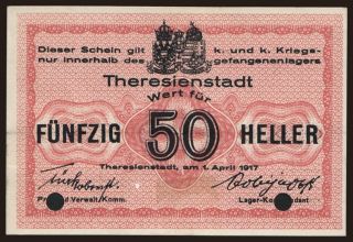 Theresienstadt, 50 Heller, 1917