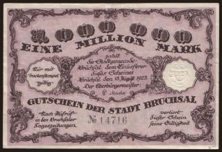 Bruchsal/ Stadt, 1.000.000 Mark, 1923