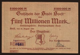 Soest/ Stadt, 5.000.000 Mark, 1923