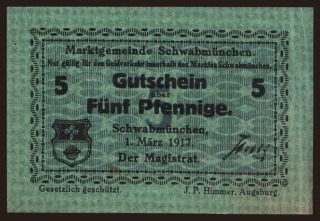 Schwabmünchen, 5 Pfennig, 1917