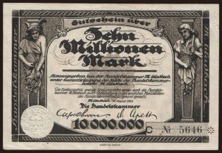 München-Gladbach/ Handelskammer, 10.000.000 mark, 1923