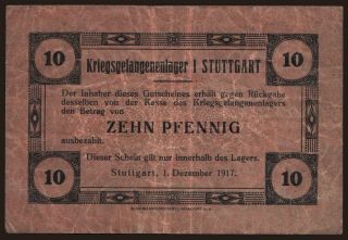 Stuttgart, 10 Pfennig, 1917