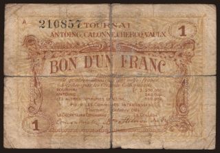 Tournai, 1 franc, 1914