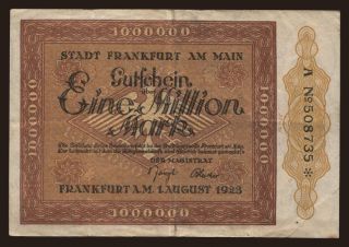 Frankfurt am Main/ Stadt, 1.000.000 Mark, 1923