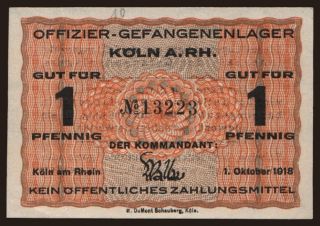 Köln, 1 Pfennig, 1918