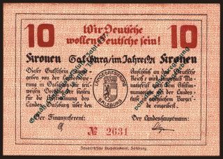 Salzburg, 10 Kronen, 1921
