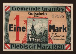 Gramby/ Komunne, 1 Mark, 1920
