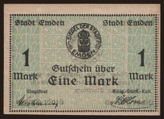 Emden/ Stadt, 1 Mark, 1919