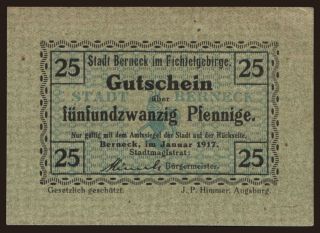 Berneck, 25 Pfennig, 1917