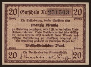 Norder- und Süder-Dithmarschen/ Kreise, 20 Pfennig, 1920