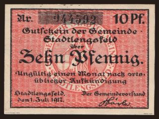 Stadtlengsfeld, 10 Pfennig, 1917