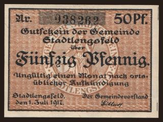 Stadtlengsfeld, 50 Pfennig, 1917