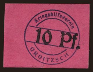 Groitsch/ Kriegshilfsverein, 10 Pfennig, 191?