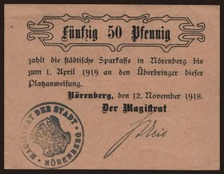 Nörenberg/ Sparkasse, 50 Pfennig, 1919 2,