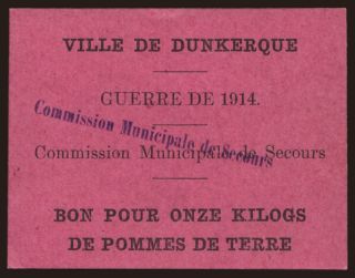 Dunkerque, 1 kg pommes de terre, 1914