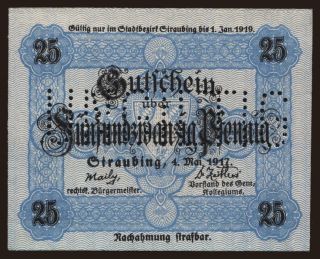 Straubing, 25 Pfenig, 1917