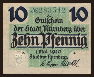 Nürnberg, 10 Pfennig, 1920