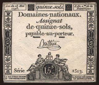 15 sols, 1793