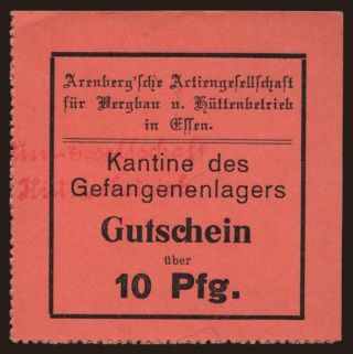 Essen/ Arenberg sche AG f. Bergbau u. Hüttenbetrieb, 10 Pfennig, 191?