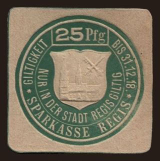 Regis, 25 Pfennig, 1917