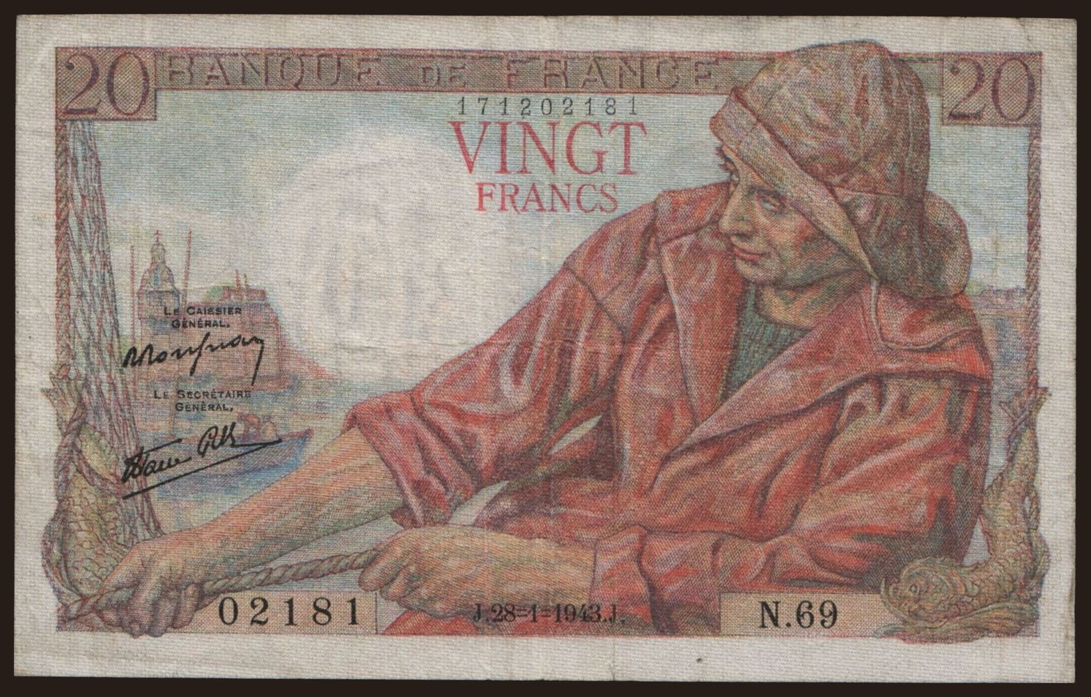 20 francs, 1943