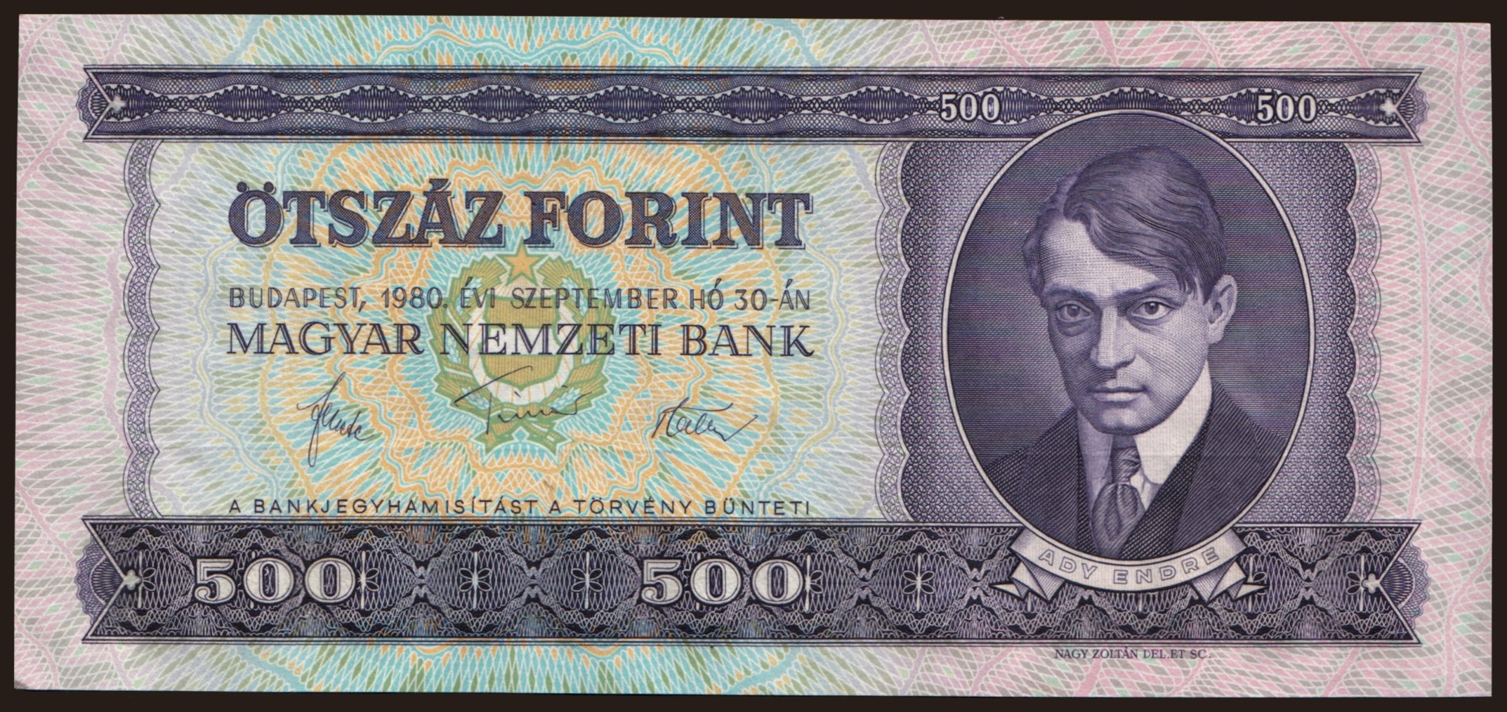 500 forint, 1980